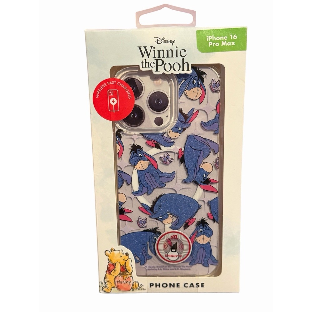 BRAND NEW Disney Glitter Winnie the Pooh EEYORE iPhone 16 Pro max Mag Safe
